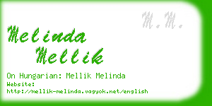 melinda mellik business card